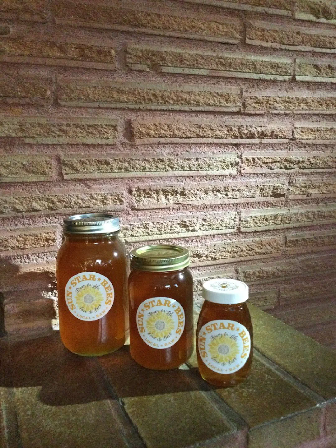 Sun Star Bees honey jars for sale